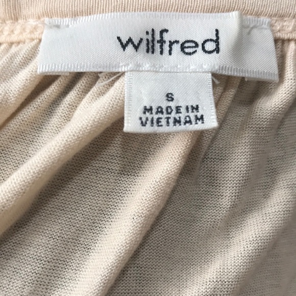 Aritzia Wilfred peach oversized keyhole front short sleeve shirt S - Picture 5 of 9